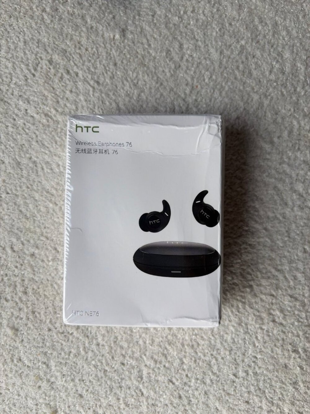 HTC Wireless Earphones 76 NE76 Bluetooth Earbuds Black NIB